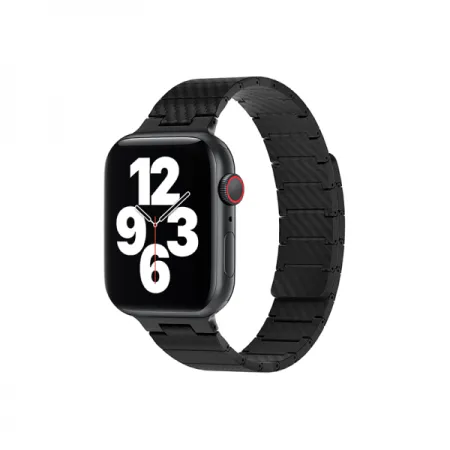 WIWU WB009 BLACK CARBON FIBER PATTERN MAGNETIC WATCH BAND 42-44-45-49MM