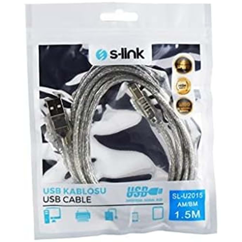 S-LINK SL-U2015 USB 1.5M PRINTER KABLO