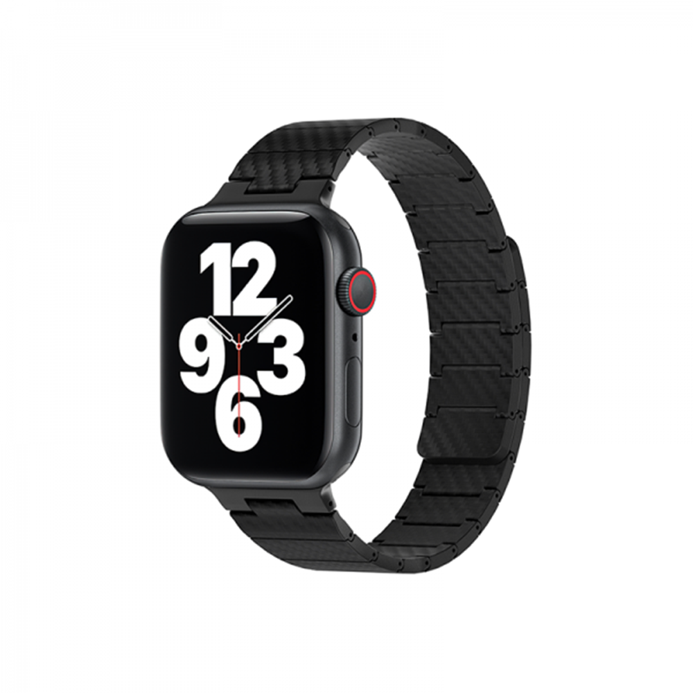WIWU WB009 BLACK CARBON FIBER PATTERN MAGNETIC WATCH BAND 42-44-45-49MM