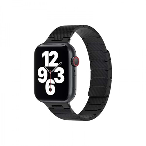 WIWU WB009 BLACK CARBON FIBER PATTERN MAGNETIC WATCH BAND 42-44-45-49MM