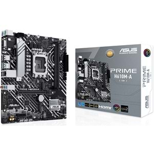 ASUS PRIME H610M-K DDR5 5600Mhz HDMI VGA mATX 1700 ANAKART