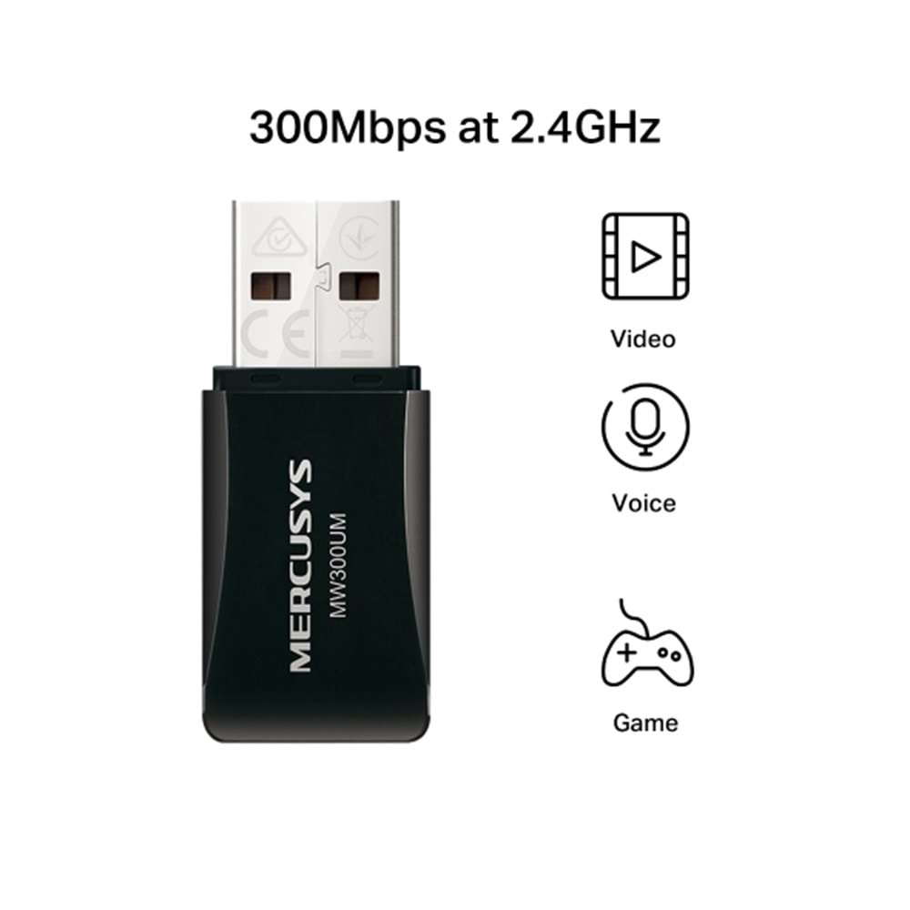 MERCUSYS MW300UM N300 WIRELESS USB ADAPTER