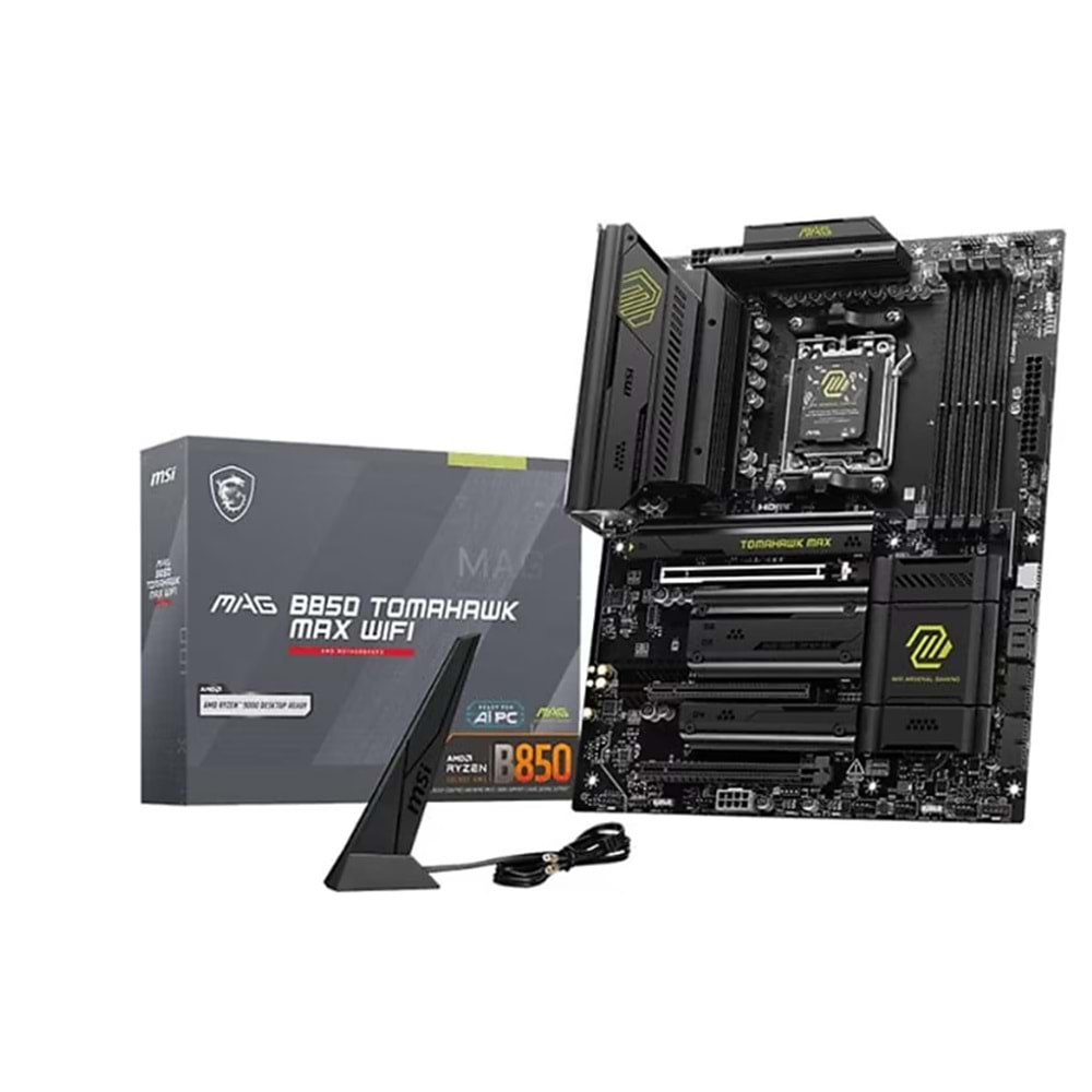 MSI MAG B850 TOMAHAWK MAX WIFI AM5 DDR5 8400MHZ(OC) HDMI 4x M.2 USB 10Gbs 5G LAN WI-FI 7 ATX