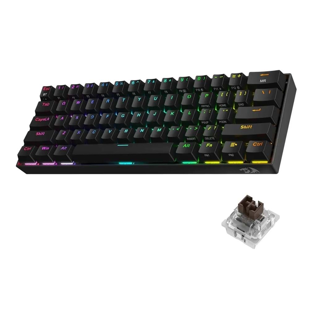 REDRAGON K530 PRO BROWN SWITCH KABLOSUZ MEKANİK KLAVYE