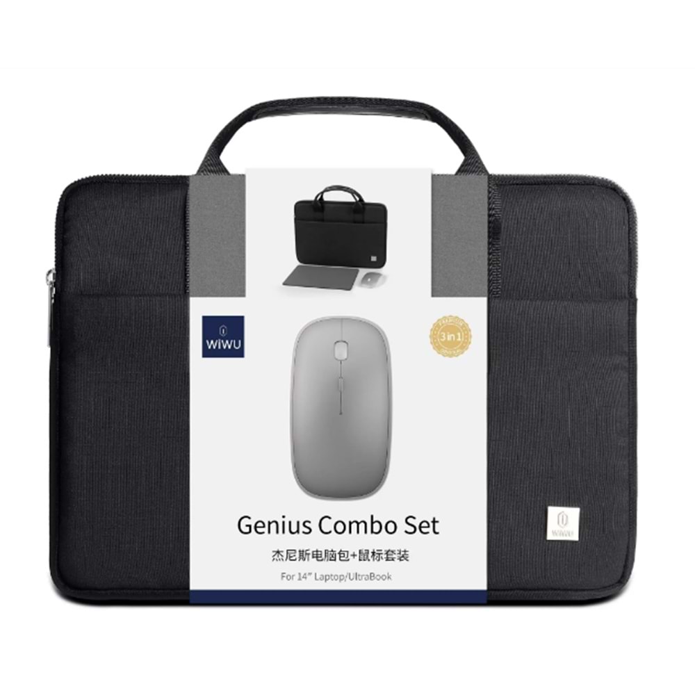 WIWU GENIUS COMBO SET LAPTOP BAG 14 INCH