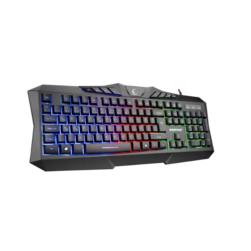 RAMPAGE KM-404 ARGENTI RAINBOW AYDINLATMALI USB GAMING COMBO SET