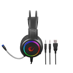 RAMPAGE KM-404 ARGENTI RAINBOW AYDINLATMALI USB GAMING COMBO SET