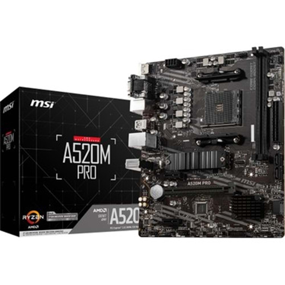 MSI A520M-A PRO AMD DDR4 4600 ANAKART