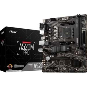 MSI A520M-A PRO AMD DDR4 4600 ANAKART