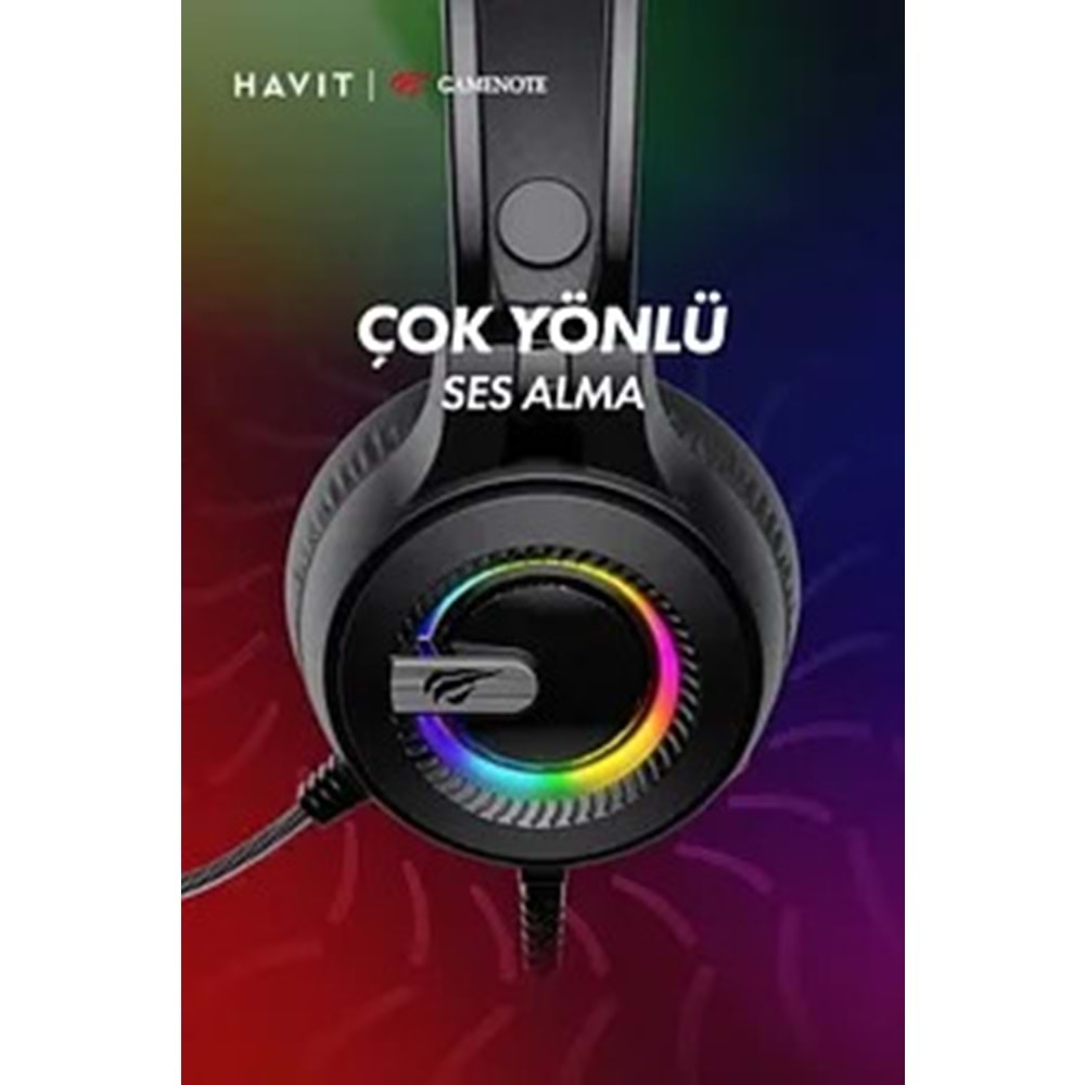 GAMENOTE H2040D SIYAH KULAKLIK GAMING RGB