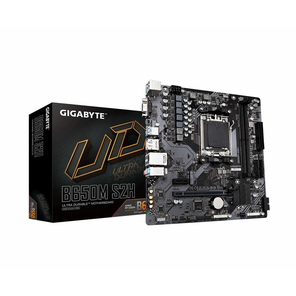 GIGABYTE B650M S2H 6400 Mhz DDR5 AM5 M.2 HDMI DP D-Sub mATX Anakart