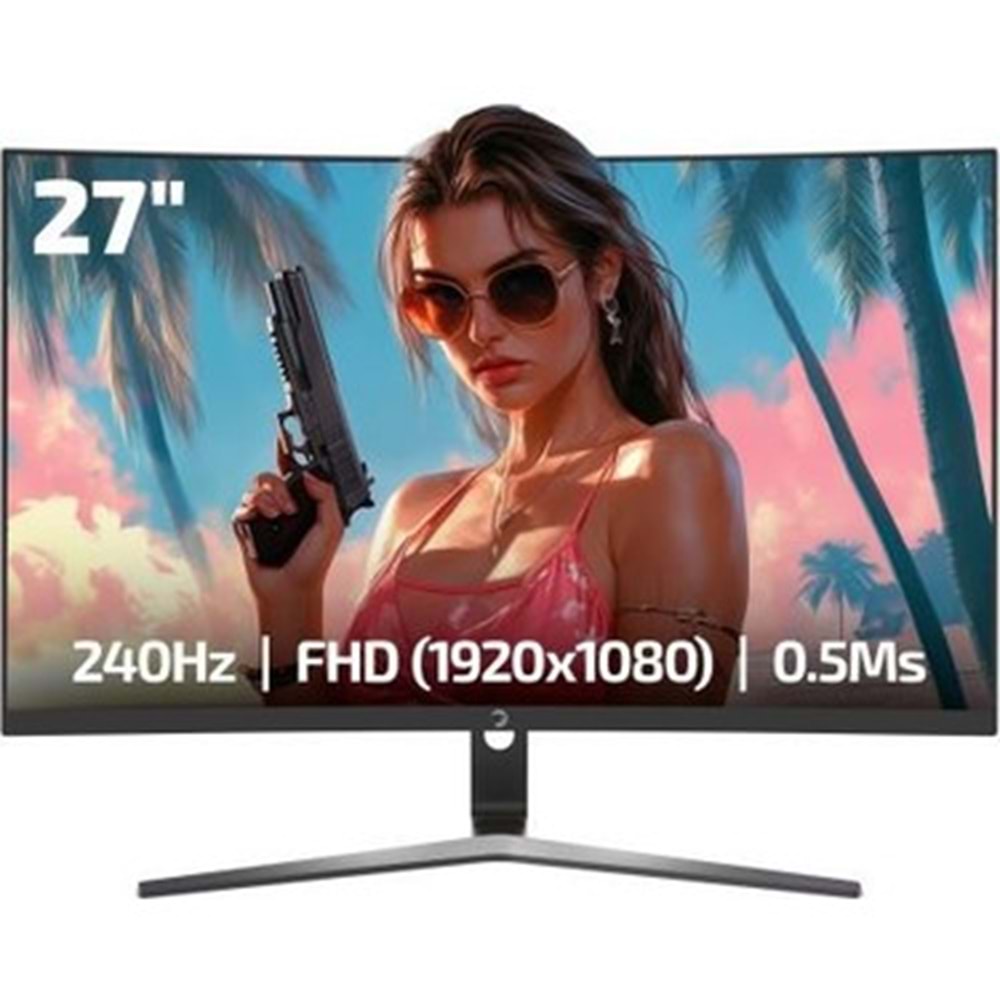 GAMEPOWER 27 VIVID V60 CURVED 0.5 Ms 240 Hz SİYAH MONITOR