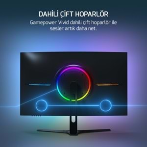 GAMEPOWER 27 VIVID V60 CURVED 0.5 Ms 240 Hz SİYAH MONITOR