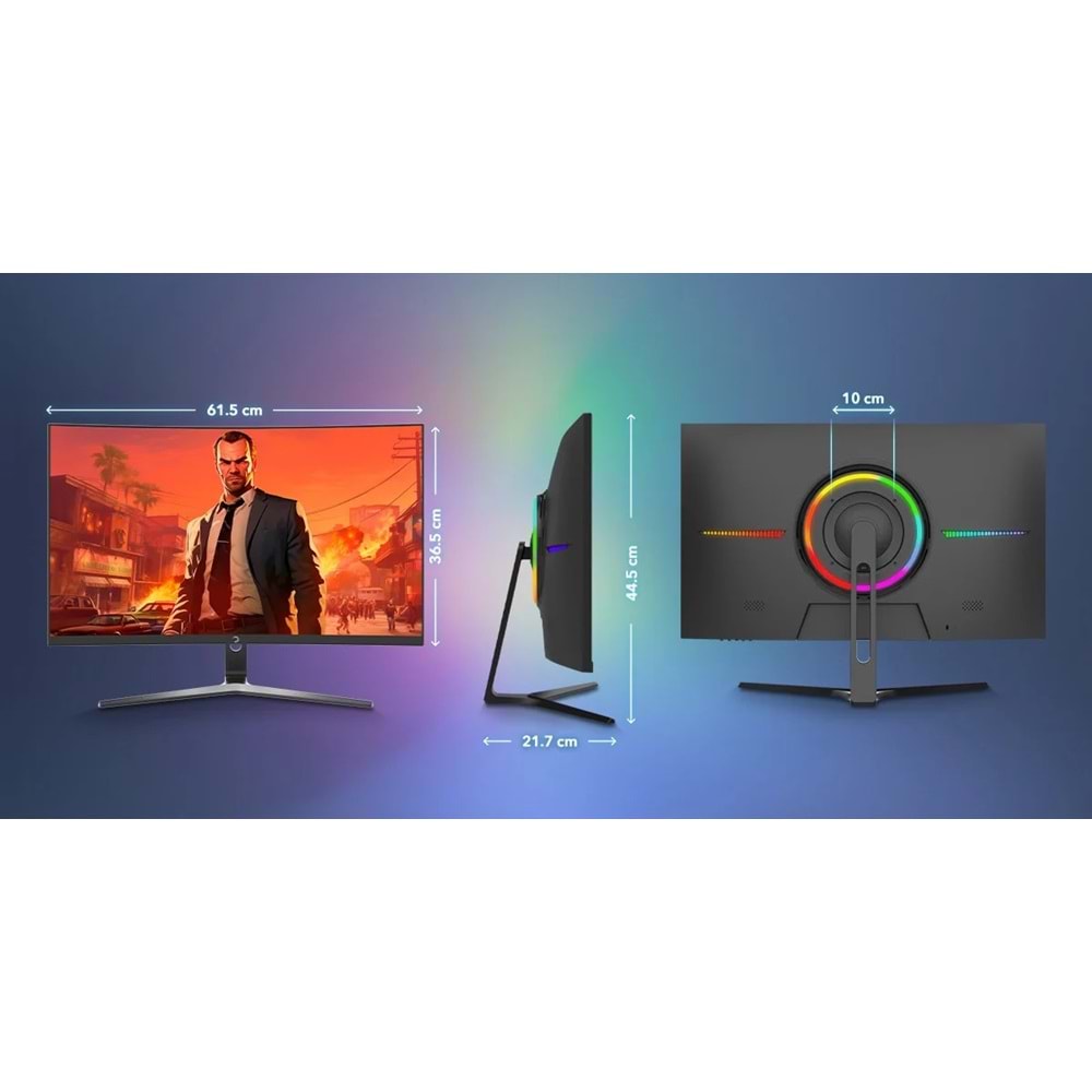 GAMEPOWER 27 VIVID V60 CURVED 0.5 Ms 240 Hz SİYAH MONITOR