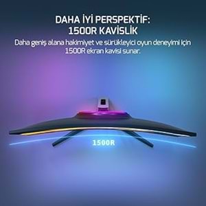 GAMEPOWER 27 VIVID V60 CURVED 0.5 Ms 240 Hz SİYAH MONITOR