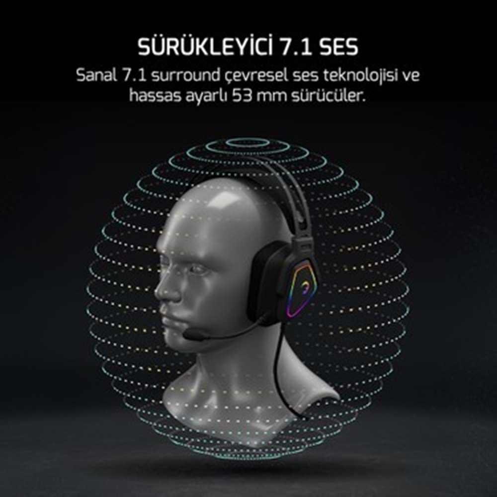 GAMEPOWER KYRUSE 7.1 RGB GAMING KULAKLIK