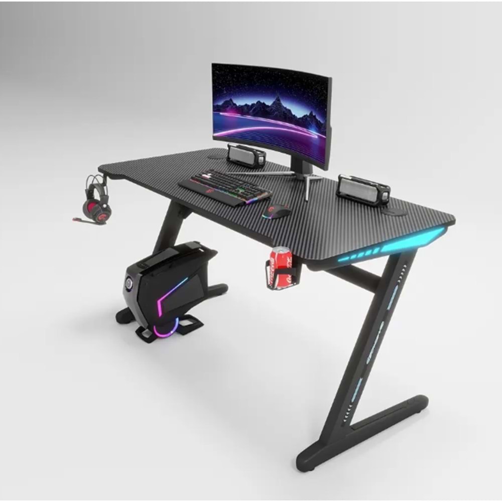 Adax Base Z 120cm Ergonomik RGB Gaming Masa