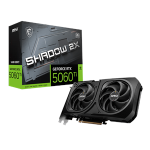 MSI GEFORCE RTX 5060 TI 16GB SHADOW 2X OC PLUS