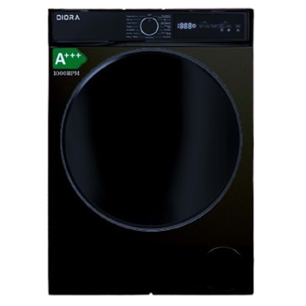 DIORA DWM900S 9 KG 1000 DEVİR ÇAMAŞIR MAKİNESİ SİYAH