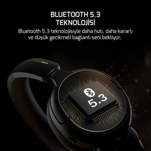 GamePower Aero Ultra Siyah Triple Mode (Kablosuz/Bluetooth/2.4G) Gaming (Oyuncu) Kulaklık