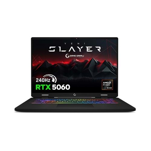 GAME GARAJ R9M XL AMD RYZEN 9 8940HX RTX 5060 32GB RAM 1TB SSD 240Hz QHD 17
