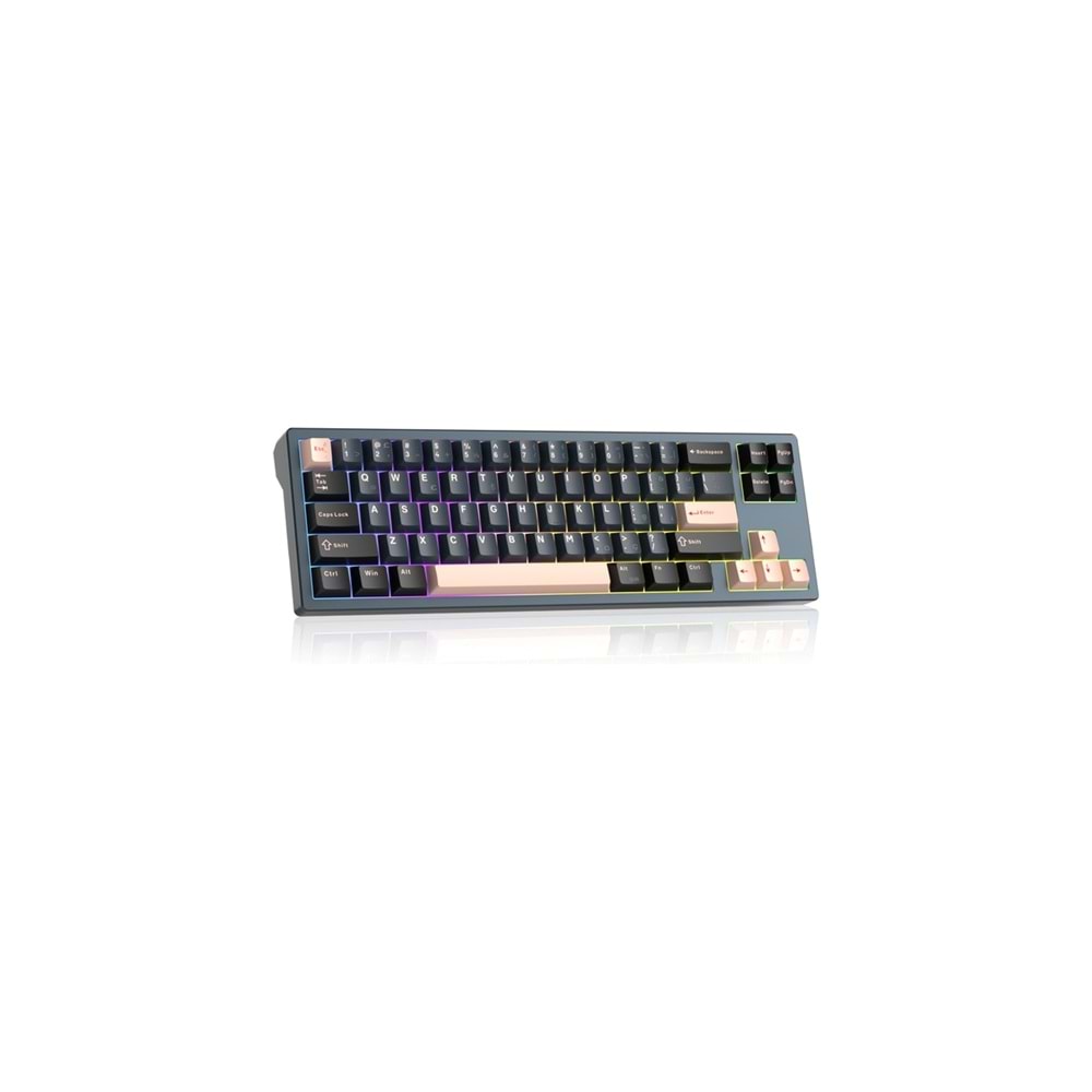 MAGEGEE CAPTAIN72 MANYETIK KABLOLU RGB HOT SWAP CNC SIYAH GAMING KLAVYE