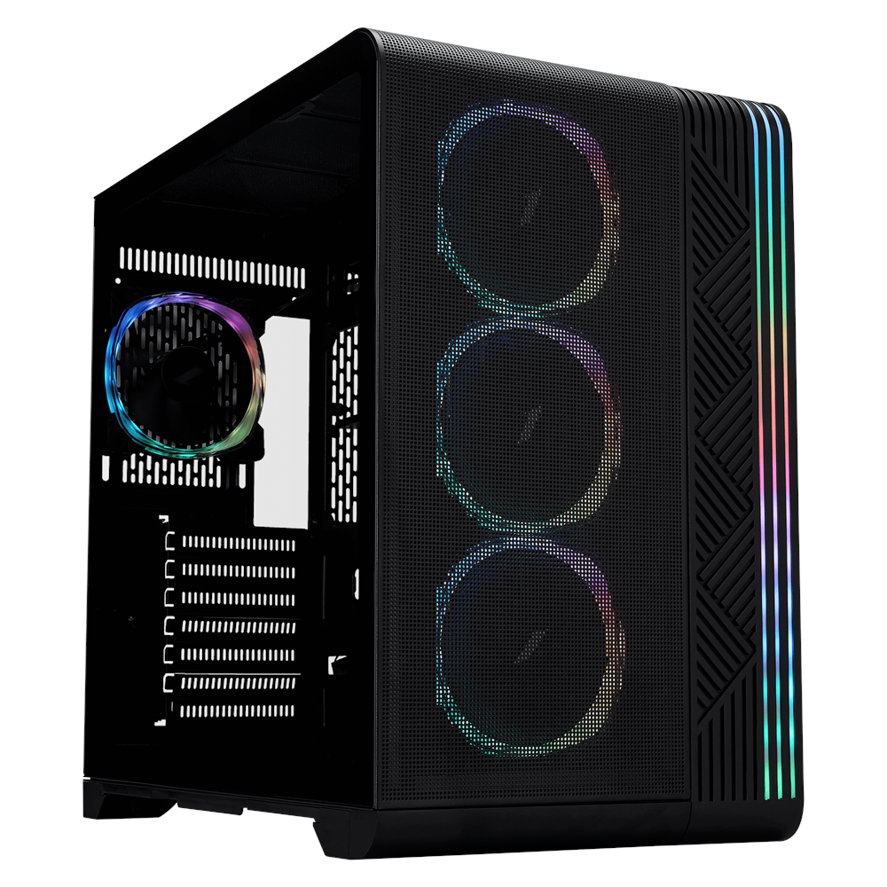 1ST PLAYER VT7 SİYAH 850W 80+ SILVER ATX 3.1 ARGB 4X12CM FAN TEMPERLİ CAM USB 3.0 ATX KASA