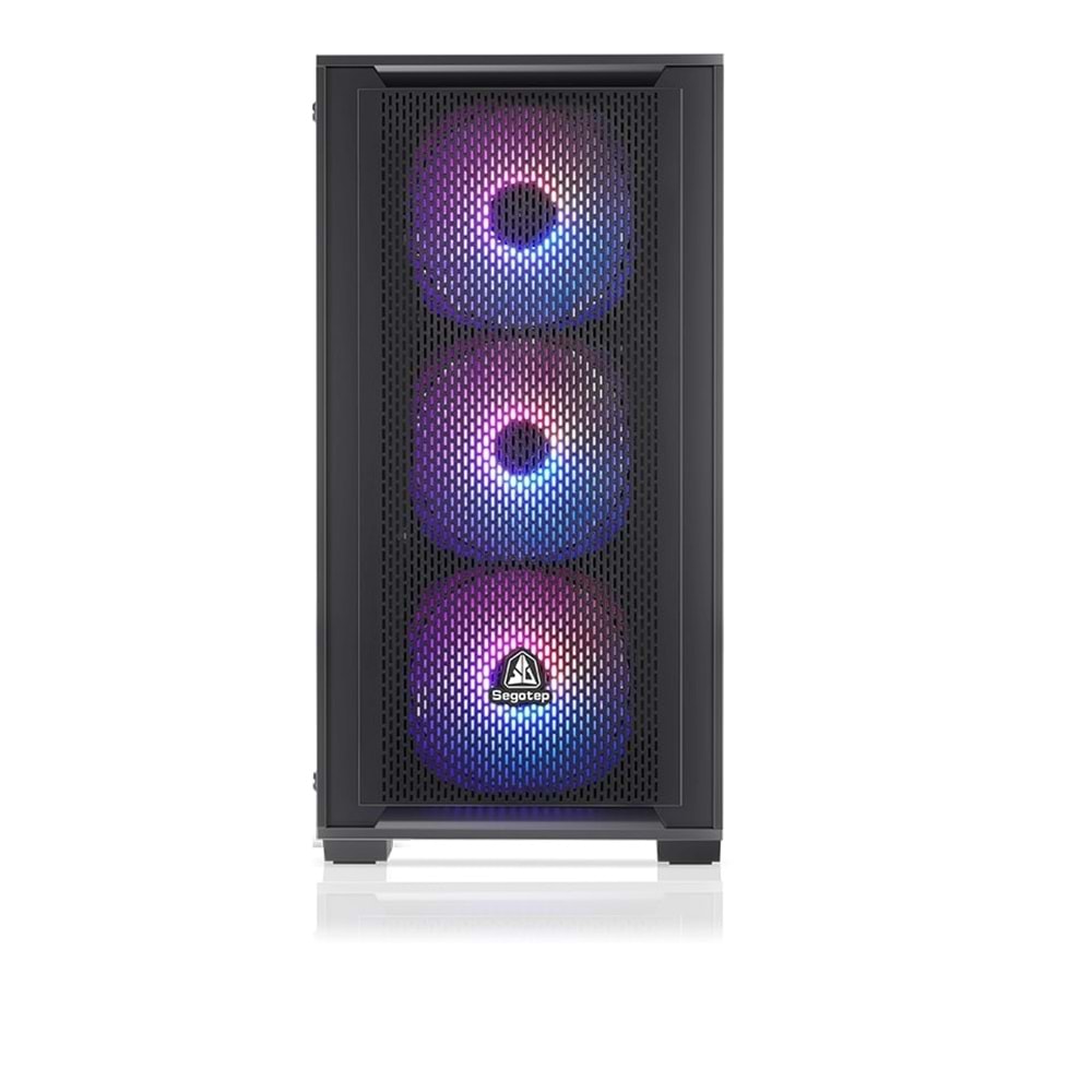 SEGOTEP Gank 240-S Siyah 650W 80+ Midi Tower Kasa (ARGB Fan)